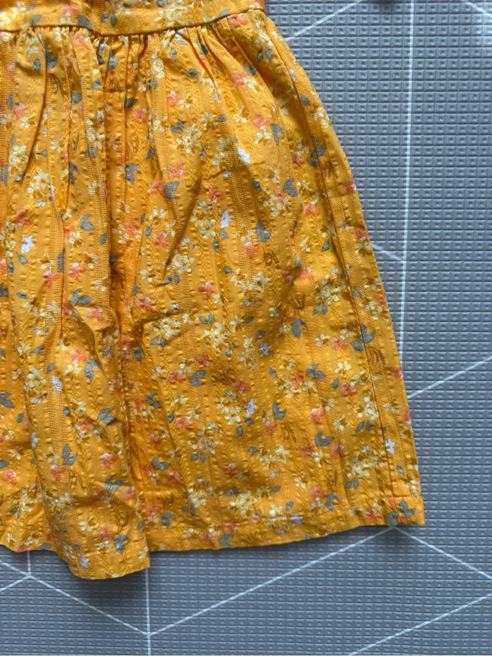 Osh kosh|Baby Girl/toddler Mustard Yellow Floral Tie-Shoulder Sundress•••NWT 3T